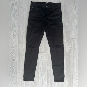 Citizens of Humanity Rocket High Rise Skinny Black Distressed Jeggings Size 31